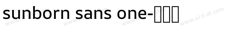 sunborn sans one字体转换
